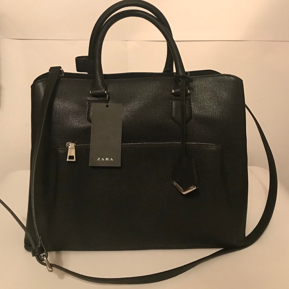 NEW ZARA Office Purse Crossbody/Handles Black